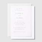 Connie Modern Elegant Wedding Save the Date Vellum Uitnodigingen (Offset)