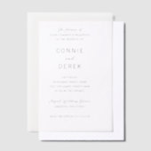 Connie Modern Elegant Wedding Vellum Uitnodigingen (Offset)