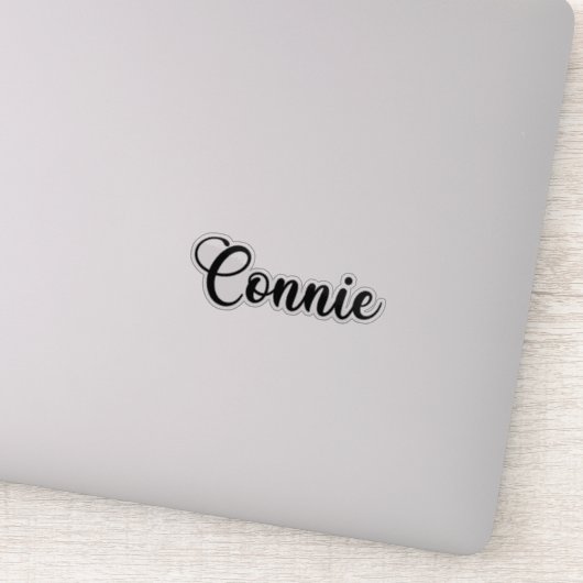 Connie Name - Handgeschreven kalligrafie Sticker (Detail)