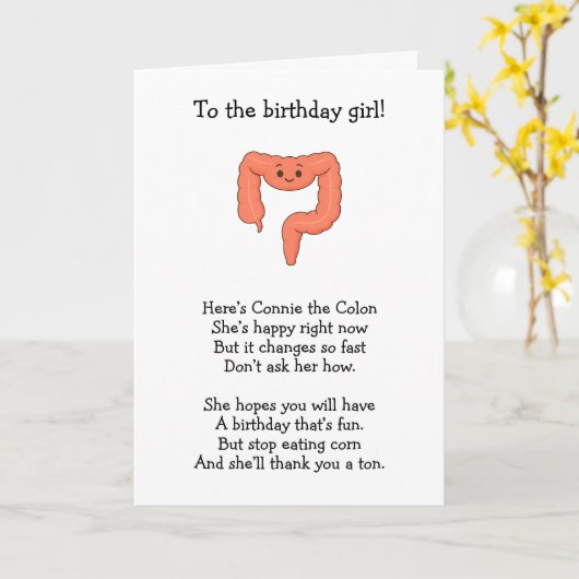 Connie the Colon Age Burn Kaart (Gele Bloem)