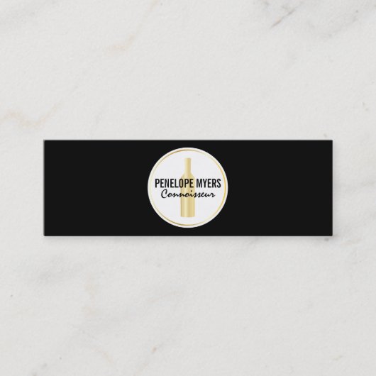 Connoisseur | Goudfles Mini Visitekaartje (Voorkant)