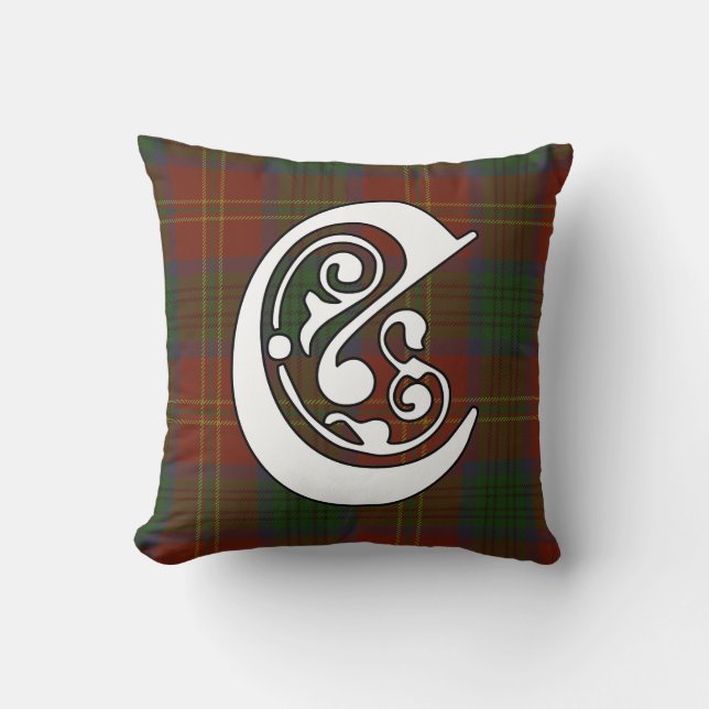 Connolly Clan Tartan Monogram Kussen (Voorkant)