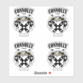 Connolly Crest Ierse vertaling & betekenis (x4) Sticker (Vel)