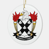 Connolly Family Crest Keramisch Ornament (Links)