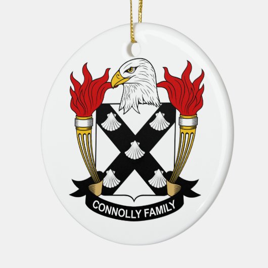 Connolly Family Crest Keramisch Ornament (Links)