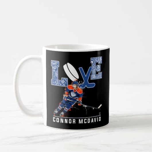 Connor McDavid Love Mijn Speler Kleding Koffiemok (Links)