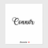 Connor Naam - Handgeschreven kalligrafie Sticker (Vel)
