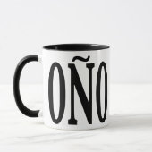 Coño Porcelain Mok - 11oz Black Rim Mangu it (Links)