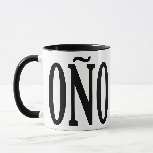 Coño Porcelain Mok - 11oz Black Rim Mangu it (Links)