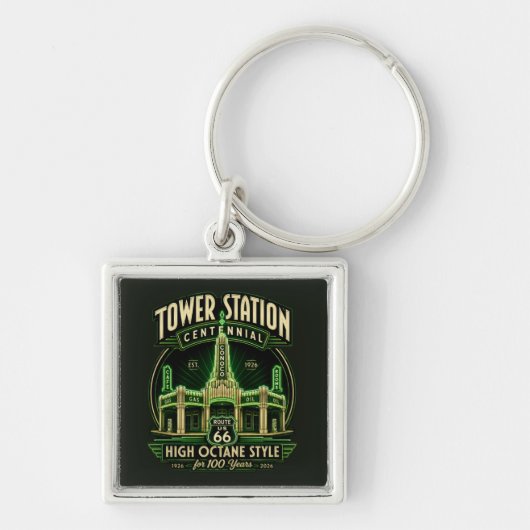 Conoco Shamrock Texas Reis Souvenir Sleutelhanger (Voorkant)