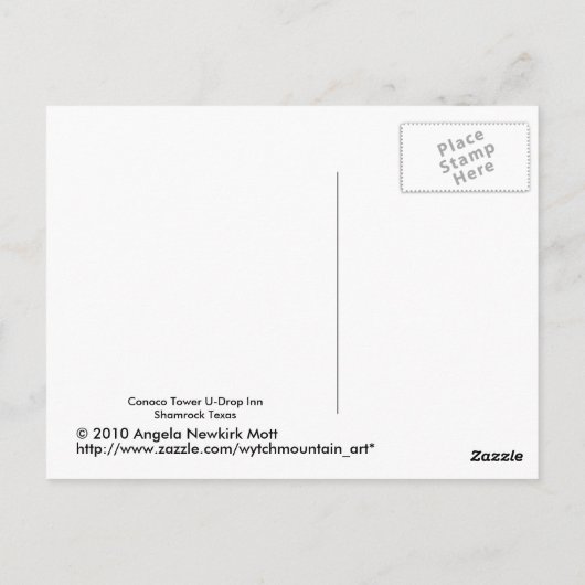 Conoco Tower Post Card Briefkaart (Achterkant)