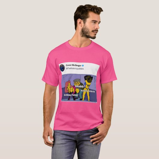 Conor McGregor Khabib Tweet Design T-shirt (Voorkant volledig)