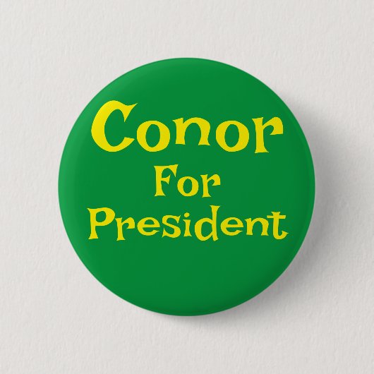 Conor voor President Ronde Button 5,7 Cm (Voorkant)