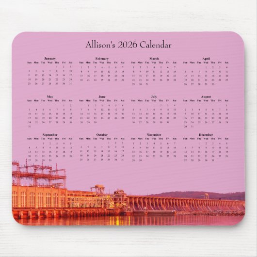 Conowingo Dam at Sunrise – 2026 Calendar Muismat (Voorkant)