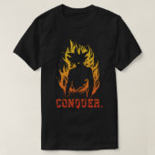 CONQUER - Anime Gym Motivatie T-shirt (Design voorkant)
