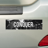 CONQUER - "Body building" Workout Motivatie Bumpersticker (Op auto)
