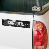 CONQUER - "Body building" Workout Motivatie Bumpersticker (Op Truck)