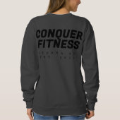 Conquer Fitness Sedona crew nek zwart lettertype Trui (Achterkant)
