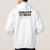 Conquer Fitness Sedona Hoodie zwart lettertype (Achterkant)