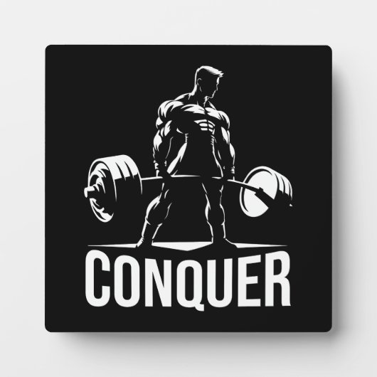 CONQUER - Motivatie fitnessruimte, fitness-anime v Fotoplaat (Voorkant)