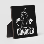 CONQUER - Motivatie fitnessruimte, fitness-anime v Fotoplaat (Voorkant)