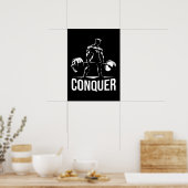 CONQUER - Motivatie fitnessruimte, fitness-anime v Poster (Keuken)