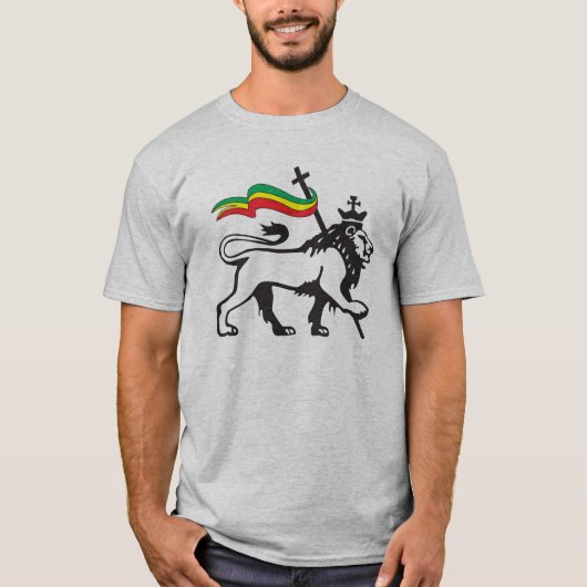 Conquering Lion of Judah Rastafari Reggae Shirt (Voorkant)