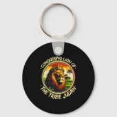Conquering Lion Of The Tribe Judah Hebrew Israelit Sleutelhanger (Voorkant)