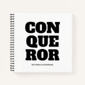 CONQUEROR, Motivatie Notitieboek (Voorkant)