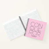 CONQUEROR roze, Motivatie op maat gemaakt Notitieboek (Binnen)