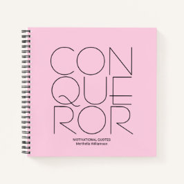 CONQUEROR roze, Motivatie op maat gemaakt Notitieboek