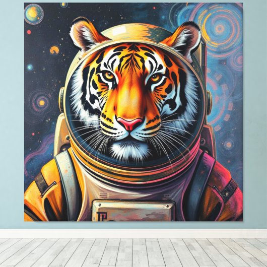 CONQUEST OF THE TIGER MOON-3 CANVAS AFDRUK (Insitu (Houten vloer))