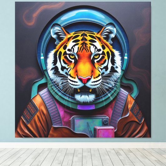 CONQUEST OF THE TIGER MOON-4 CANVAS AFDRUK (Insitu (Houten vloer))