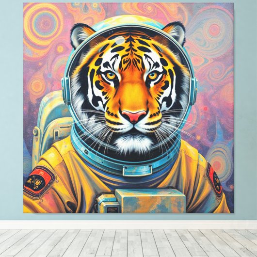 CONQUEST OF THE TIGER MOON-5 CANVAS AFDRUK (Insitu (Houten vloer))