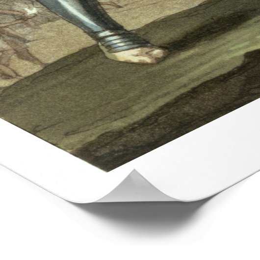 Conquistador met een Native American Chief (kleur Poster (Hoek)