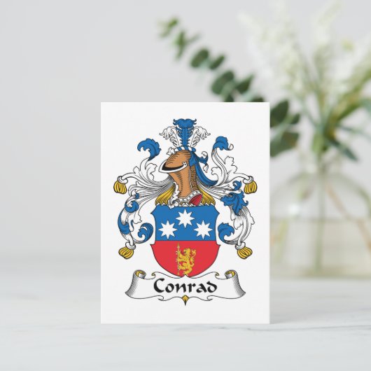 Conrad Family Crest Briefkaart (Staand voorkant)