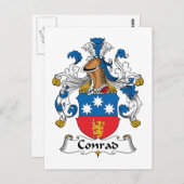 Conrad Family Crest Briefkaart (Voorkant / Achterkant)