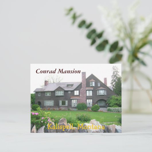 Conrad Mansion, Kalispell Montana Briefkaart (Staand voorkant)