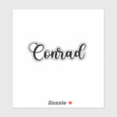 Conrad Naam - Handgeschreven kalligrafie Sticker (Vel)