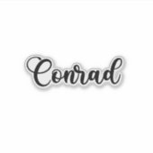 Conrad Naam - Handgeschreven kalligrafie Sticker (Voorkant)