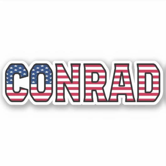 Conrad Name Vorname USA Sticker Stickerset (Voorkant)