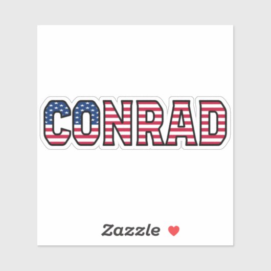 Conrad Name Vorname USA Sticker Stickerset (Vel)