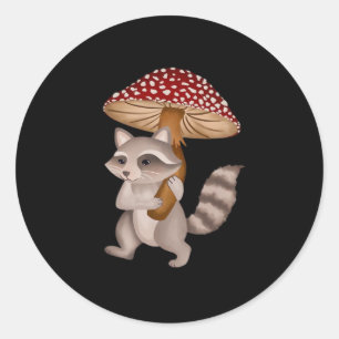 Conrad The Raccoon Classic Ronde Sticker