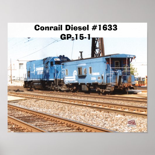 Conrail Diesel #1633 GP-15-1 en kool Poster (Voorkant)