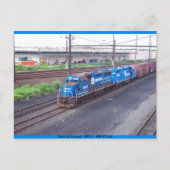Conrail — GP38 — PRR #2943 in Blue Paint Briefkaart (Voorkant)