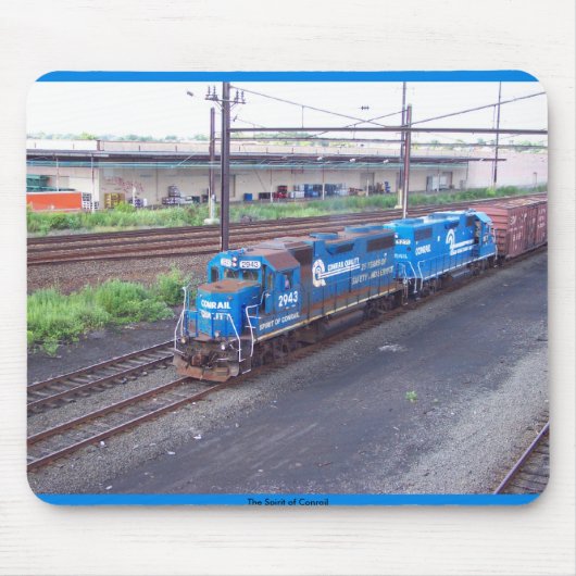 Conrail — GP38 — PRR #2943 in Blue Paint Muismat (Voorkant)
