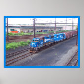 Conrail — GP38 — PRR #2943 in Blue Paint Poster (Voorkant)