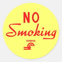 Conrail No Smoking Sign Ronde Sticker