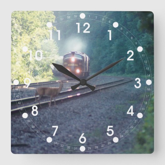 Conrail Office Car Train - OCS 8/22/97 Wall Clock Vierkante Klok (Voorkant)