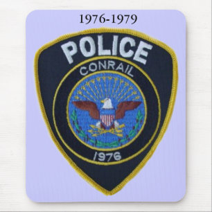 Conrail Railroad Police Patch Mousepad Muismat